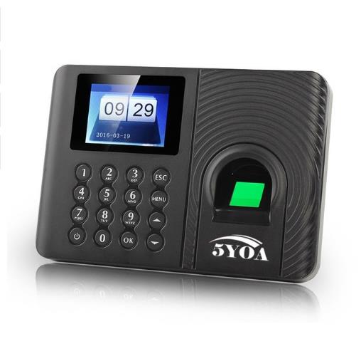 5YOA A10 Biometric Fingerprint Time Attendance Machine Clock Recorder Employee Recognition Device Electronic English Spanish Russian Check-in Fingerprint Reader