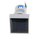 10pcs Mini Crystal Film Square Blue LED Digital Thermometer Signal Light AC 50-380V 220V Temperature Meter Indicator Range -20-200 with 1m Sensor