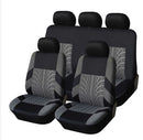 Premium Car Seat Cover Knitted Fabric Mesh Composite 9 Piece Set