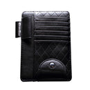 Leather Car Sun Visor Sun Glasses Clip Card Pen Holder Ticket Storage Driver License Package