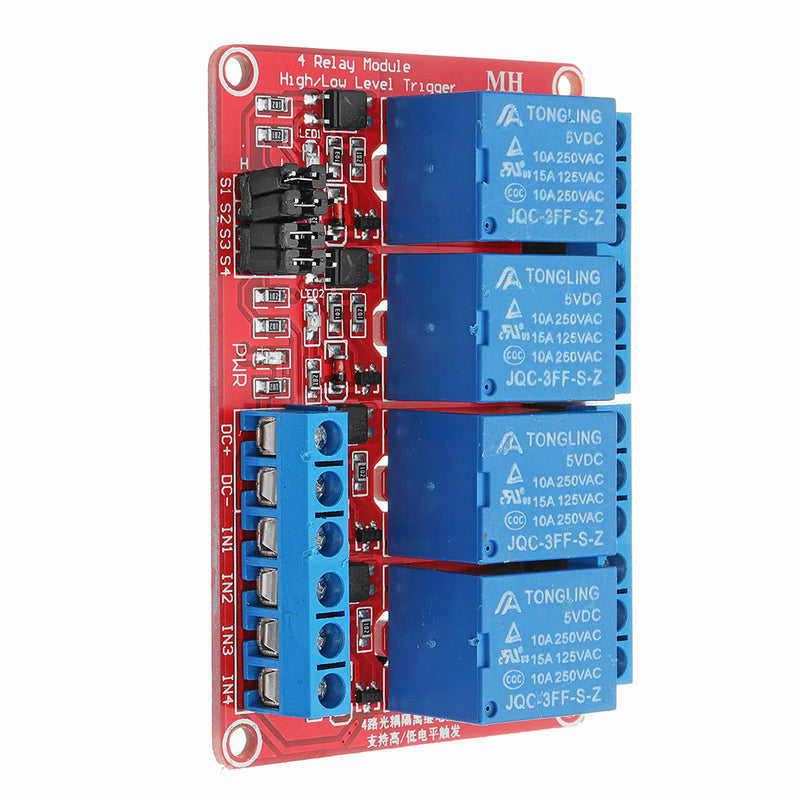5V 4 Channel Level Trigger Optocoupler Relay Module