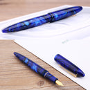 Moonman M100 Acrylic Resin Creative Fountain Pen Schmidt Converter and Fine Nib 0.5mm Ink Pen Gold Trim Writing Gift Pen