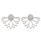 Trendy Rhinestone Earring Hollow Lotus Double Side Ear Stud for Women