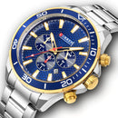 CURREN 8309 Business Style Full Steel Men Wrist Watch Date Display Quartz Watch