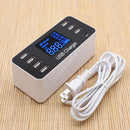 40W 7 USB Type-C Charger LCD Screen Desktop Fast Charging Station Charger