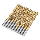 Drillpro 3.175mm Shank Spiral Ball Nose End Mill Cutter Tungsten Carbide Titanuim Coated Milling Cutter CNC Tool