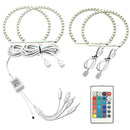 AMBOTHER 4PCS LED Angel Eyes Lights RGB Halo Ring with Remote Control for BMW E36 E38 E39 E46 M3