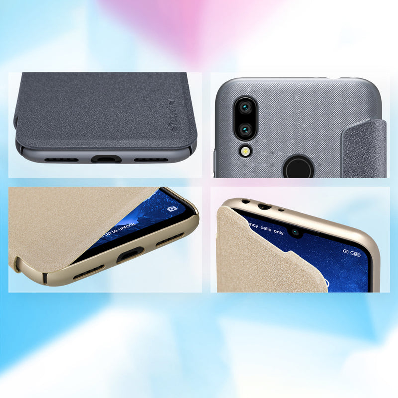 NILLKIN Shock-proof Flip PU Leather Full Body Cover Protective Case for Xiaomi Redmi 7 / Redmi Y3
