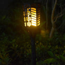 Solar Powered 96 LED Flame Lawn Light Outdoor Waterproof IP65 Garden Path Wall Torch Lamp