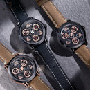 RUIMAS 550 Mechanical Design Creative Men Wrist Watch Cowhide Strap Quartz Watch