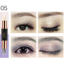 6 Colors Double Head Eye Shadow Stick Highlight Glitter Shimmer Waterproof Long-time Lasting