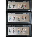 Race Medal 1:64 Scale Figures Diorama Outdoor Fighting Baseball Bat Scene Character Model