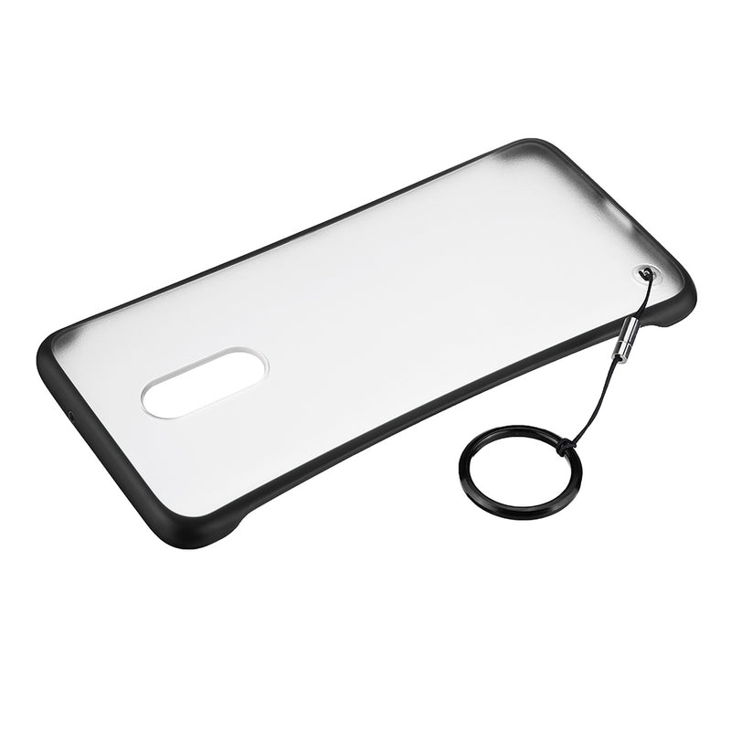 Bakeey Transparent Ultra Thin Anti Fall Matte Hard PC&Soft Edge With Finger Ring Protective Case For OnePlus 7