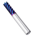 Drillpro 6 Flutes Nano Blue Coated Milling Cutter HRC65 6/8/10/12mm Carbide End Mill