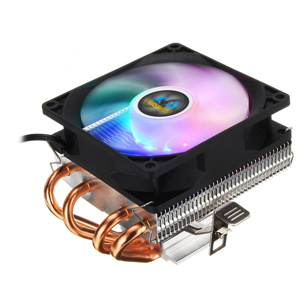 4Pin CPU Cooler 4 Heatpipe LED RGB Cooling Fan For LGA 775 1155 1156 1150 1366 AMD