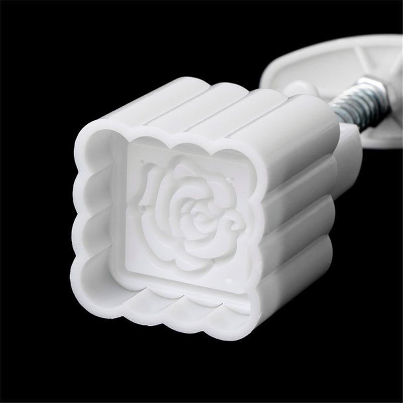 4 Stamps Moon Cake Square Mould 3D DIY Mooncake Mold Mid-autumn Festival Baking Accessories