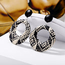 African Hallow Braided Circle Earring Retro Style Ear Drop Earring For Women