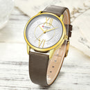 CURREN 9049 Analog Casual Style Women Wrist Watch Leather Band Quartz Watch