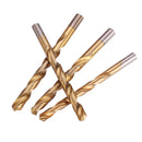 Drillpro 19Pcs M2 HSS 6542 Twist Drill Bit Set 1-10mm Titanium Coated Drill Bit with Metal Box for Wood Metal Drilling