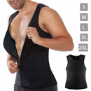 Black Men Slimming Vest Body Shaper Belly Wrap Abdomen Weight Loss Zipper Sauna Corset Shapewear
