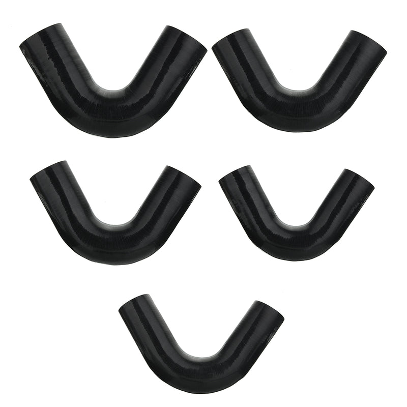 Black 120 Degree Silicone Tube 150mm Length ID48/54/57/63/70mm Vacuum Hose Coolant Tube