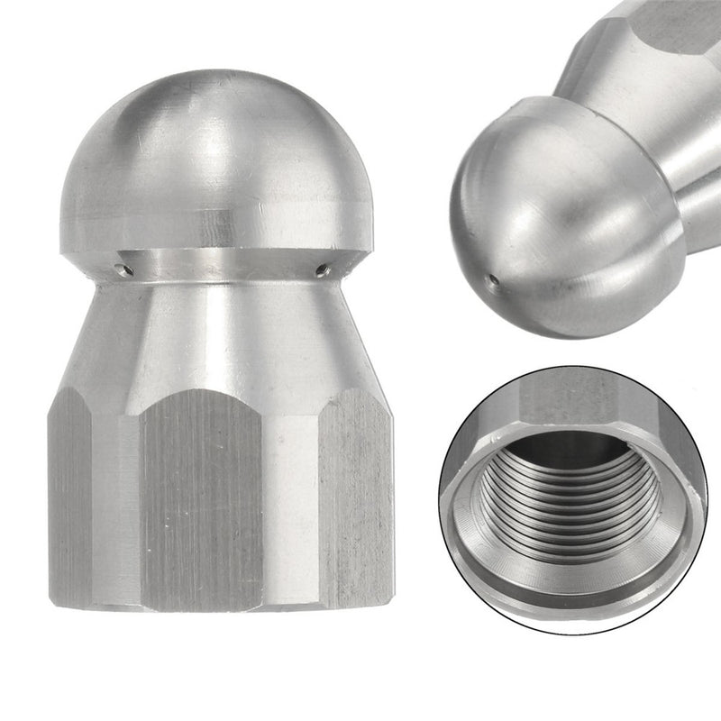 3/8 1/2 Inch F Pressure Washer Drain Sewer Clean Pipe Jetter Rotary Nozzle 5 Jet
