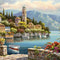 40X50CM Frameless Romantic Harbour Canvas Linen Canvas Oil Painting DIY Paint By Numbers Paper Art
