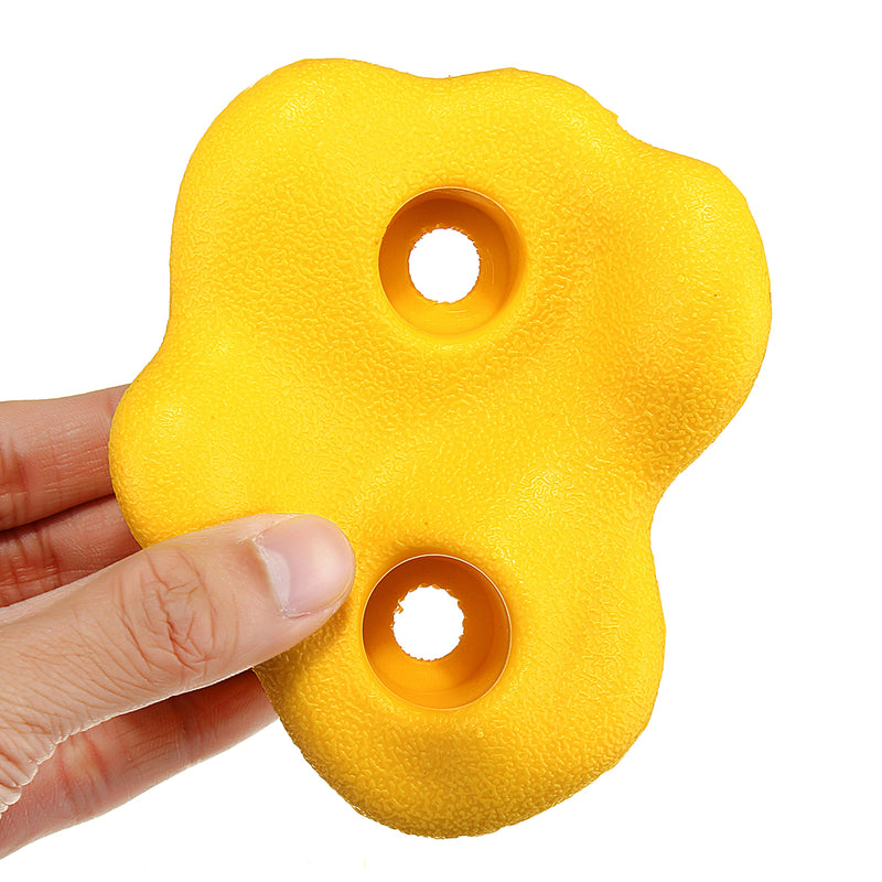 Yellow Climbing Rock Wall Textured Bolt Grab Holds Grip Stones Indoor Outdoor Kid Decorations