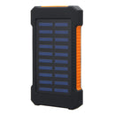 LED Compass Waterproof 6000mAh 2 USB Portable Solar Battery Charger Solar Power Bank Climbing Hook