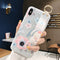 Bakeey Blossom Embossed Soft Silicone Protective Case with Wristband Holder for iPhone XS MAX XR X for iPhone 7 6 6S 8 Plus Back Cover