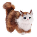 Cute Cat Lifelike Miaow Simulation Kitty Stuffed Plush Toy Realistic Home Desk Decoration