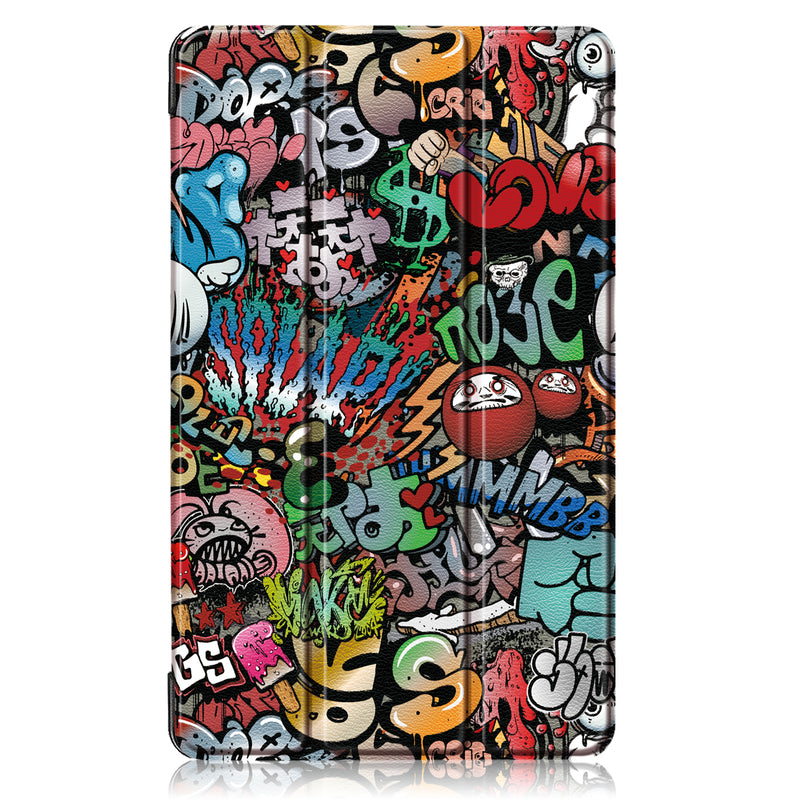 Printing Tri-Fold Tablet Case for Samsung Tab A 8.0 2019 - Doodle