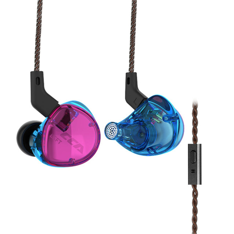 CCA C04 3.5mm In Ear Balanced Armature Dynamic Dual Drivers Earphone HiFi Music Sports With Mic Detachable Cable