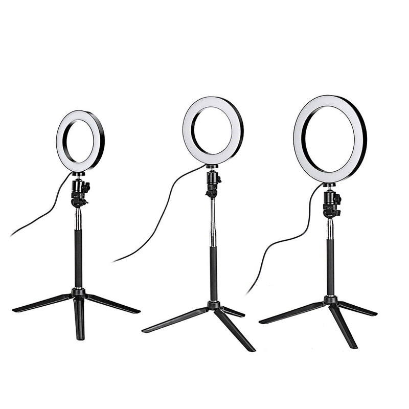 bluetooth Tripod Selfie Stick With LED Ring Fill Light with Stand Lighting Kit for Phone Camera
