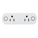 MoesHouse 16A Mini WiFi Smart Socket US Standard Dual Outlet Wall Switch Plug Independent Control with Power Monitoring Work with Amazon Alexa and Google Home