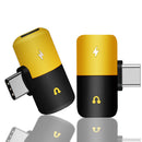 Bakeey Dual Headphone 2 In 1 Audio Jack Type-C Adapter Splitter Audio Converter for Samsung Xiaomi