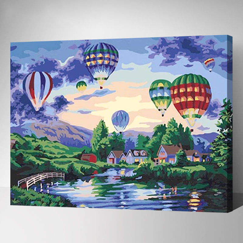 40*50cm Frameless Pictures Painting By Numbers Handpainted On Canvas DIY Landscape Oil Paintings