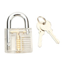 12pcs Blue Handle Unlocking Lock Pick Set Key Extractor Tool with Transparent Practice Padlock