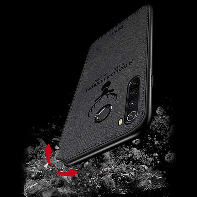 Bakeey Deer Luxury Canvas Cloth Shockproof Anti-fingerprint Protective Case for Xiaomi Redmi Note 8
