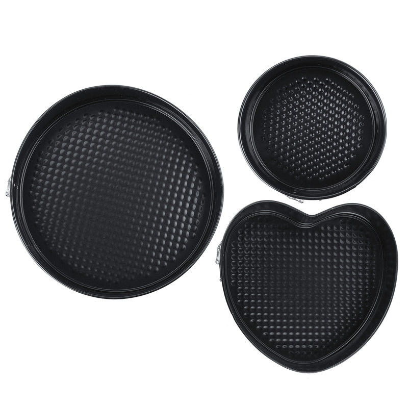 3Pcs Carbon Steel Non-stick Cake Bake Mold Pan Kitchen Bakeware Cooking Mould