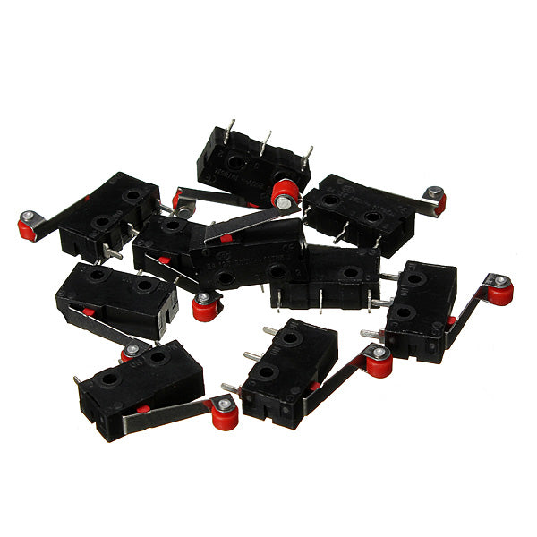 50Pcs KW12-3 Micro Limit Switch With Roller Lever Open/Close Switch 5A 125V