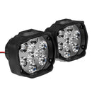 2pcs 4/6/9 LED 9-85V 10W Black Motorcycle Headlights Motorbike Driving Fog Spot Ligh+ Switch