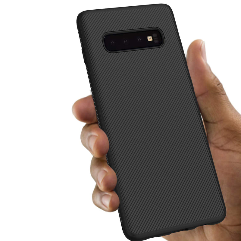 Bakeey Carbon Fiber Protective Case For Samsung Galaxy S10 Plus Shockproof Soft TPU Back Cover