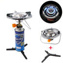 IPRee Metal Cooking Stove Portable Ultralight Mini Butane Gas Cooking Furnace Camping Picnic With Tank Base