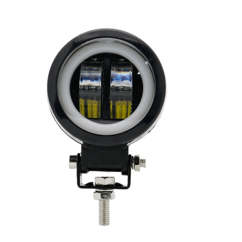 3inch  12/24V 6500K 20W Round LED Work Light With White Angel Eyes Lights Spot Fog light For Car Boat Motorcycle