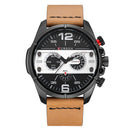 CURREN 8259 Casual Quartz Watches Rubber Band Military Analog Leather Quartz Wrist Watch