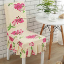 KCASA WX-PP5 Elegant Flower Elastic Stretch Chair Seat Cover With Skirt Hem Dining Room Home Wedding