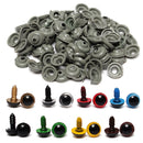 80Pcs 12mm 8Colors Plastic Safety Eyes Washers Kids Teddy Bear Doll Animal Toys Handmade Craft Tool