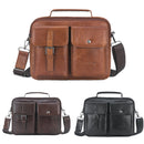 Mens Business Satchel Tote Handbag Leather Laptop Bag Travel Shoulder Bag
