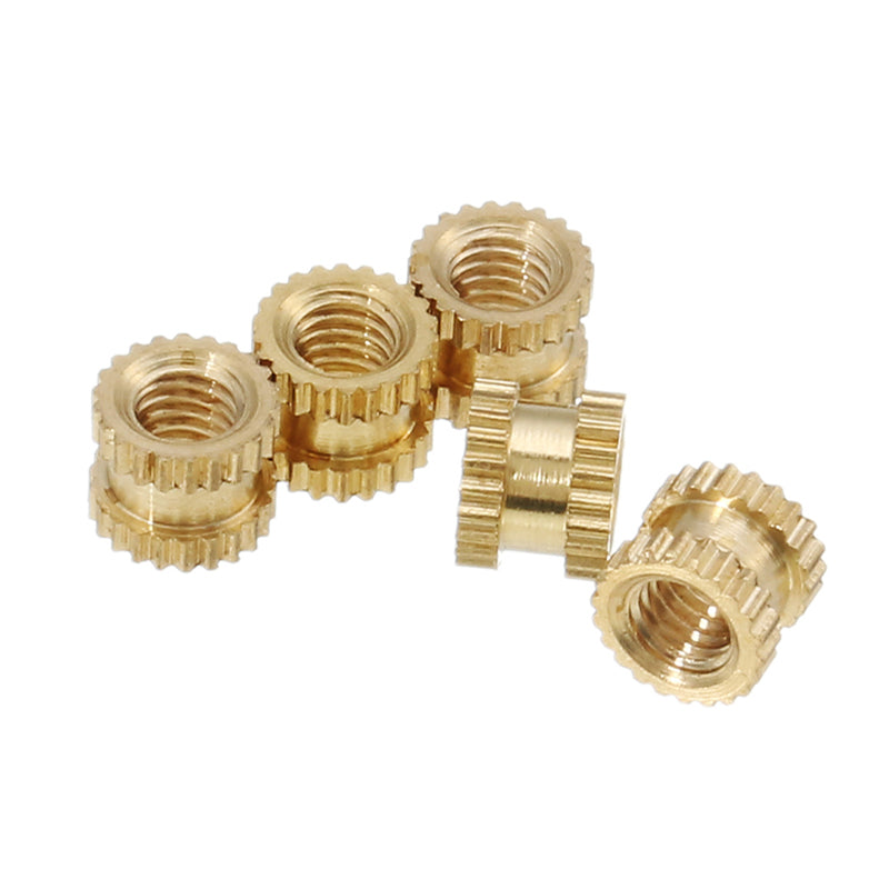 Suleve M3BN3 100pcs M3x4x5mm Metric Threaded Brass Knurl Round Insert Nuts